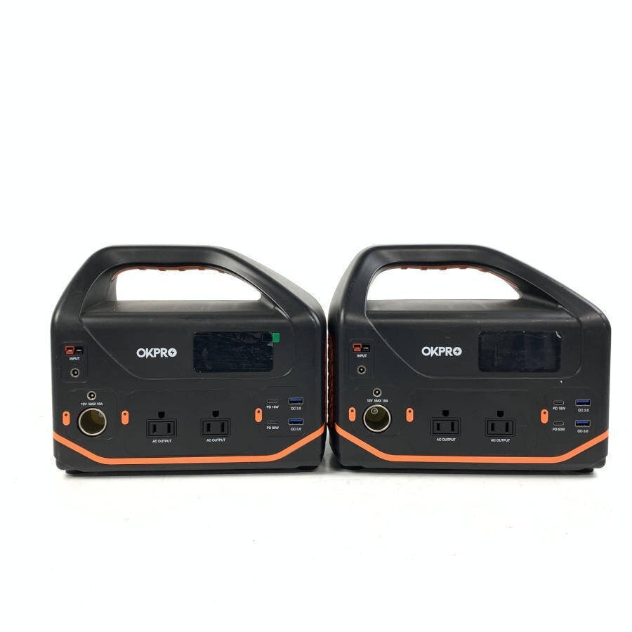 OKPRO Portable Power Station ポータブル電源装置 2台セット◆ジャンク品_画像1