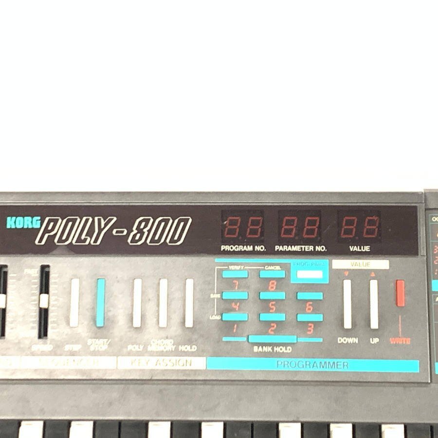 KORG PS-800 POLY-800 コルグ シンセサイザー　ACアダプタ/取扱説明書/ハードケース/ストラップ/カセットテープ付き★現状品【TB】