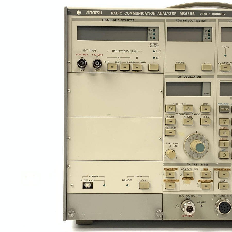 Anritsu MS555B RADIO COMMUNICATION ANALYZER 25MHz-1000MHz アンリツ ラジオコミュニケーションアナライザー＊現状品_画像2