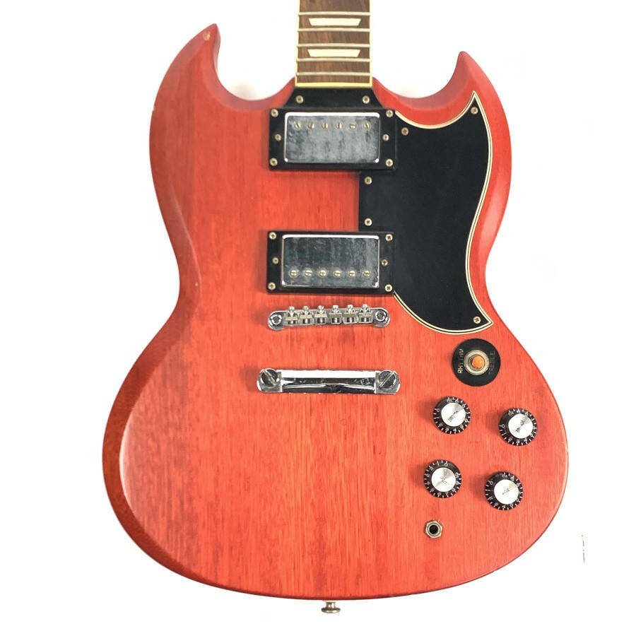 Epiphone エピフォン SG エレキギター シリアルNo.U04090456 赤系 ソフトケース付き★ジャンク品【TB】の画像2