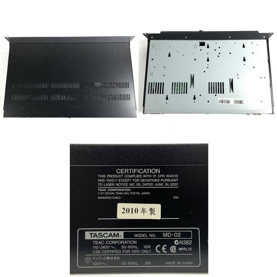 TASCAM タスカム MD-02 MDデッキ プレーヤー◆現状品【TB】の画像9