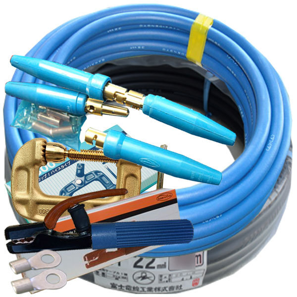 70000-281 22スケ 15m(青色10m/黒5m)付属品付き(J) 溶接用WCT キャブタイヤ/キャプタイヤケーブル
