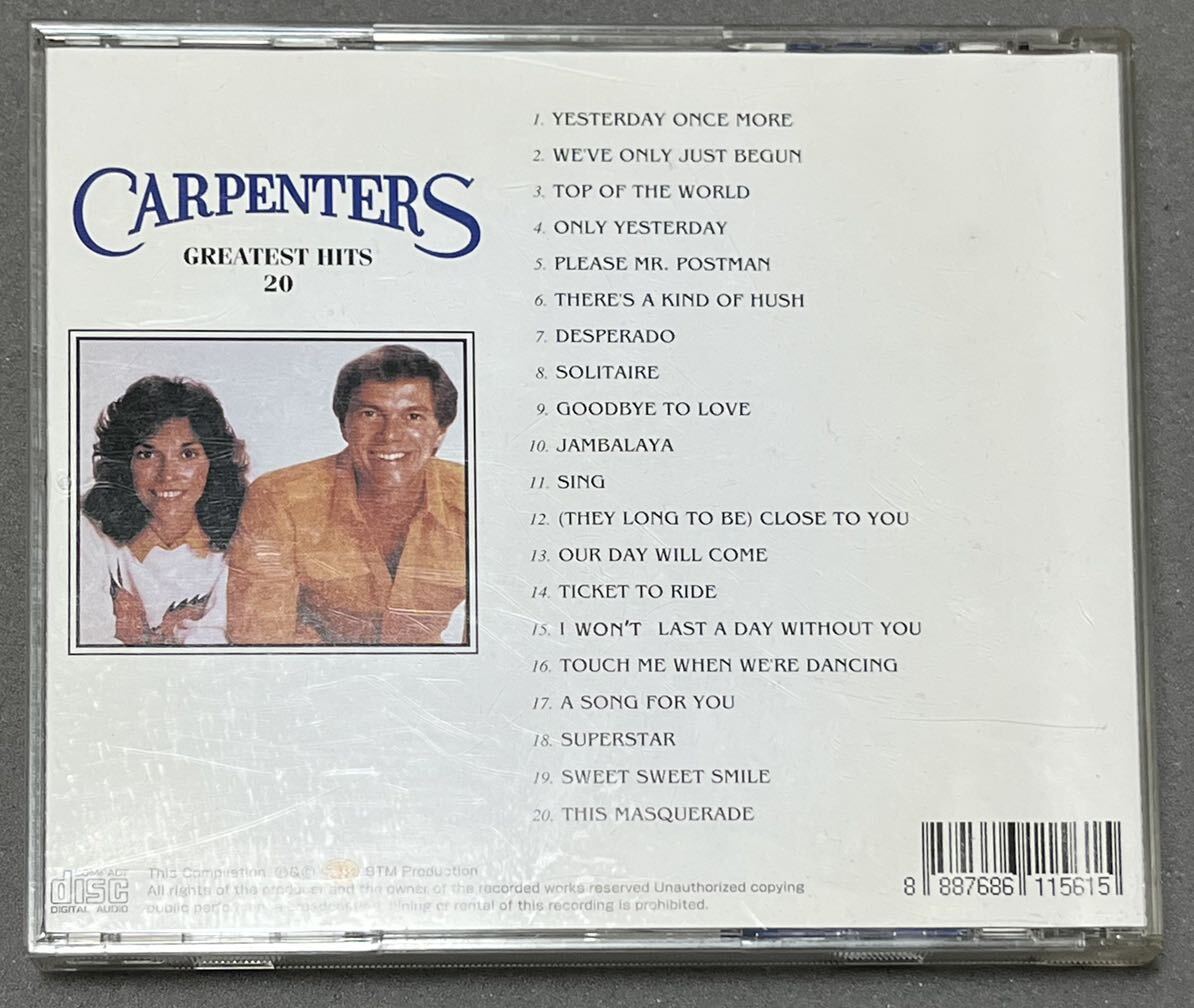 CD★カーペンターズ CARPENTERS / GREATEST HITS 20 直輸入盤 帯付き