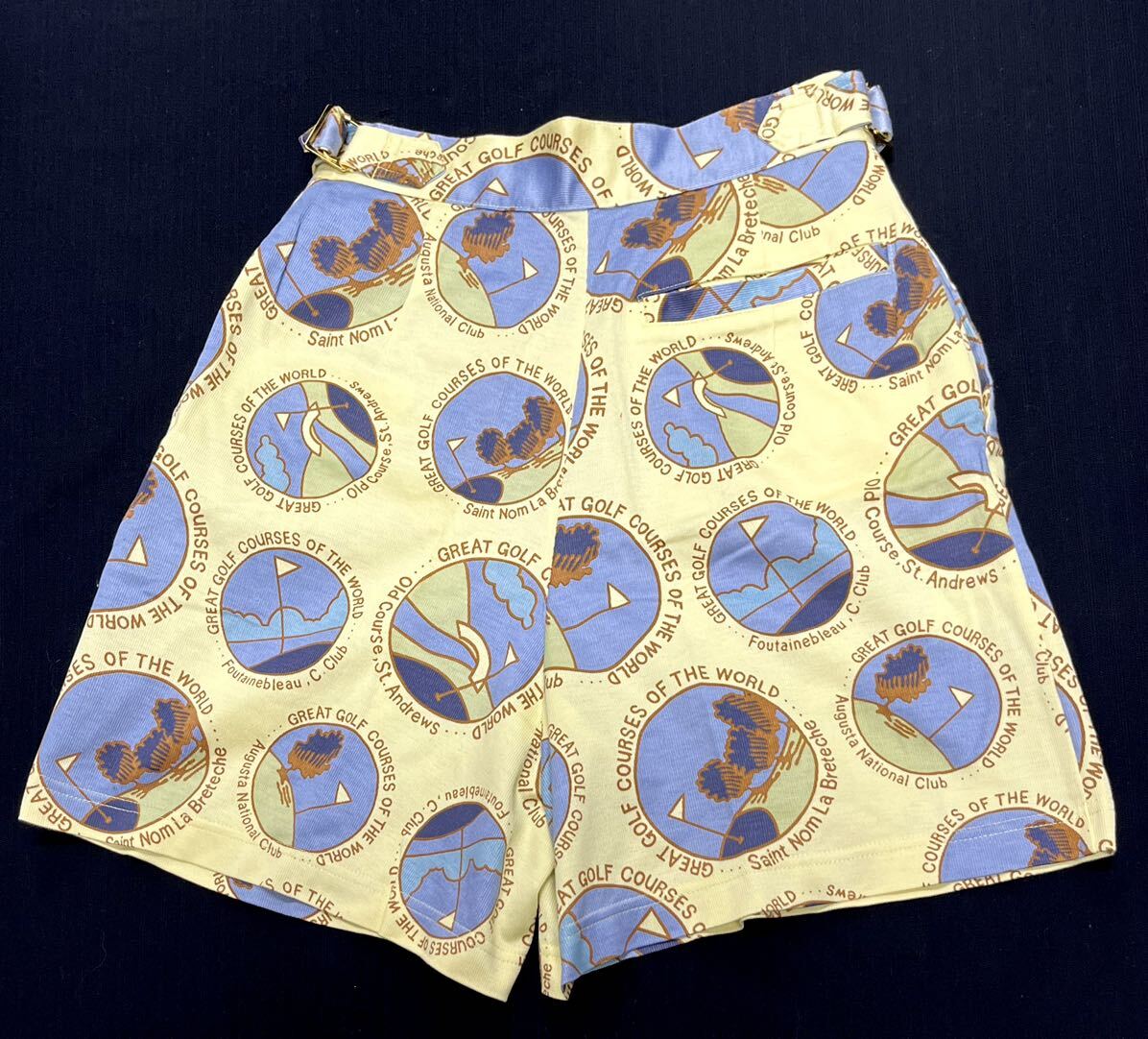 MAXFLI BY JUNKO SHIMADA* Max fly Junko Shimada *(M) Golf pattern short pants / yellow group beautiful goods 