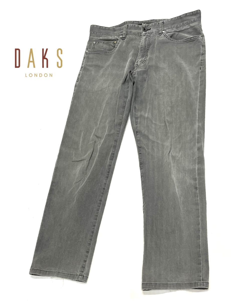 DAKS London★ダックス★オンワード 日本製（w85）ソフトジーンズ デニムパンツ/グレーの画像1