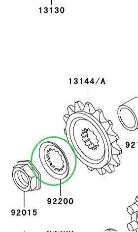 【送料無料】カワサキ純正 ゼファー750 Z650 Z750GP GPZ750F Z750FX2 Z750FX3 ザッパー ZR-7フロントスプロケット ロック ワッシャー