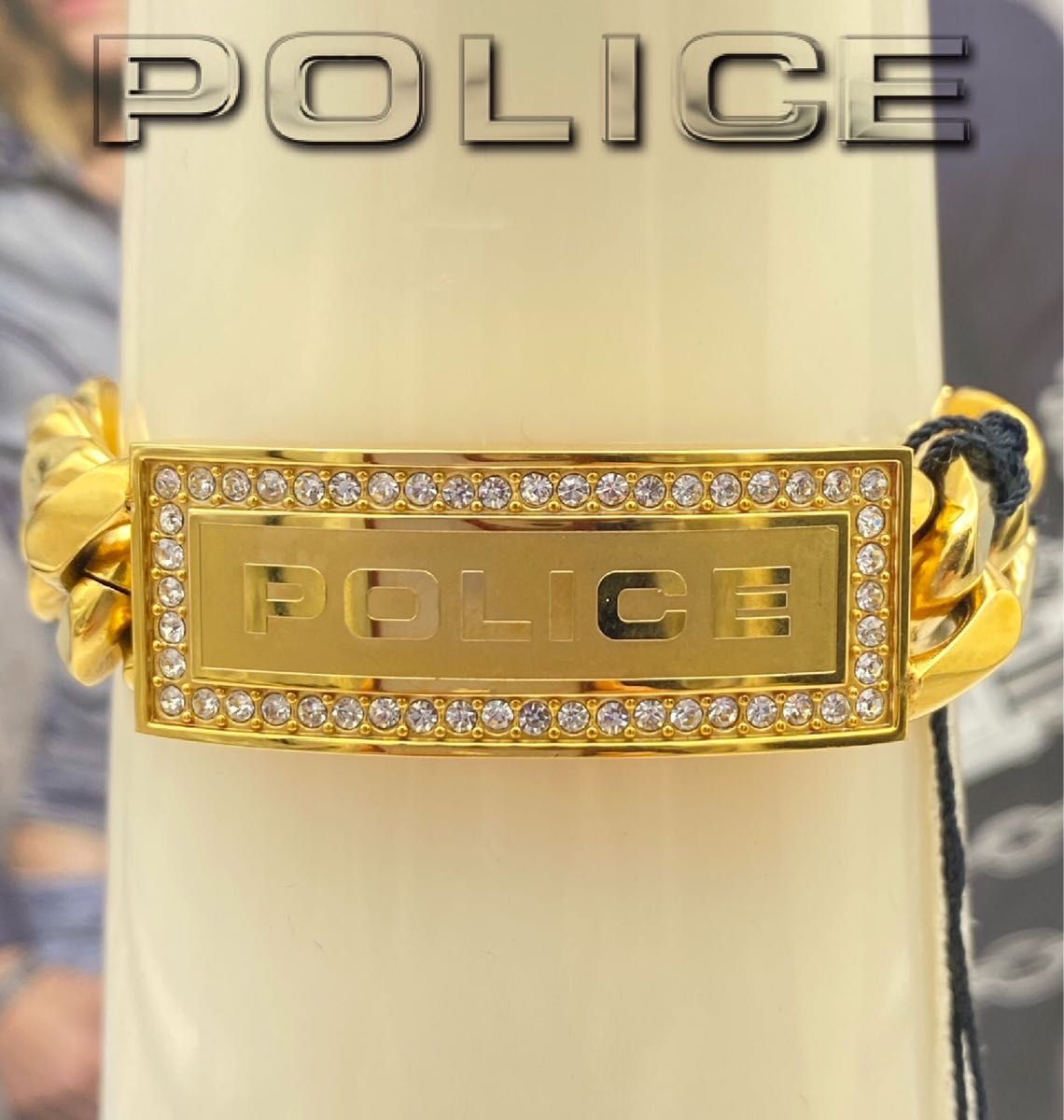 POLICE ポリス　ネックレス　ブレスレット　ステンレス　ゴールド　セット
