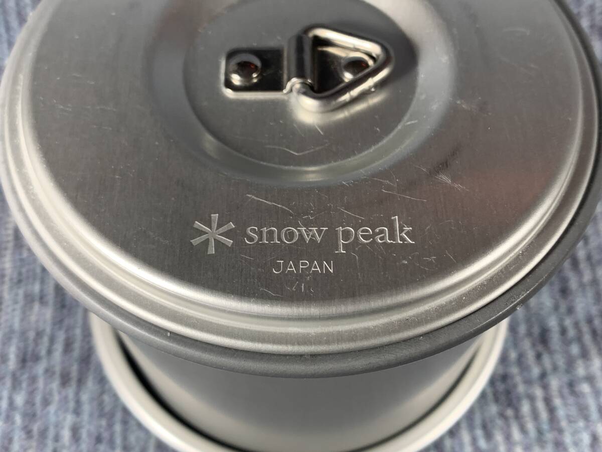 ◆送料無料◆ 同梱不可 スノーピーク ソロ用 クッカー コッヘル アルミ？ ジャンク扱い 現状品 snow peak_画像3