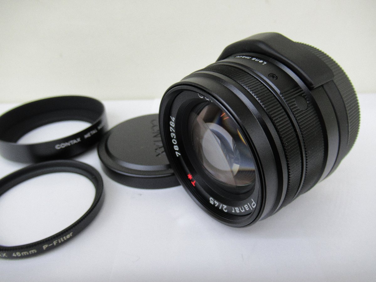 コンタックス CONTAX レンズ Carl Zeiss Planar 2/45 T* 中古 ジャンク G3-84◎の画像8