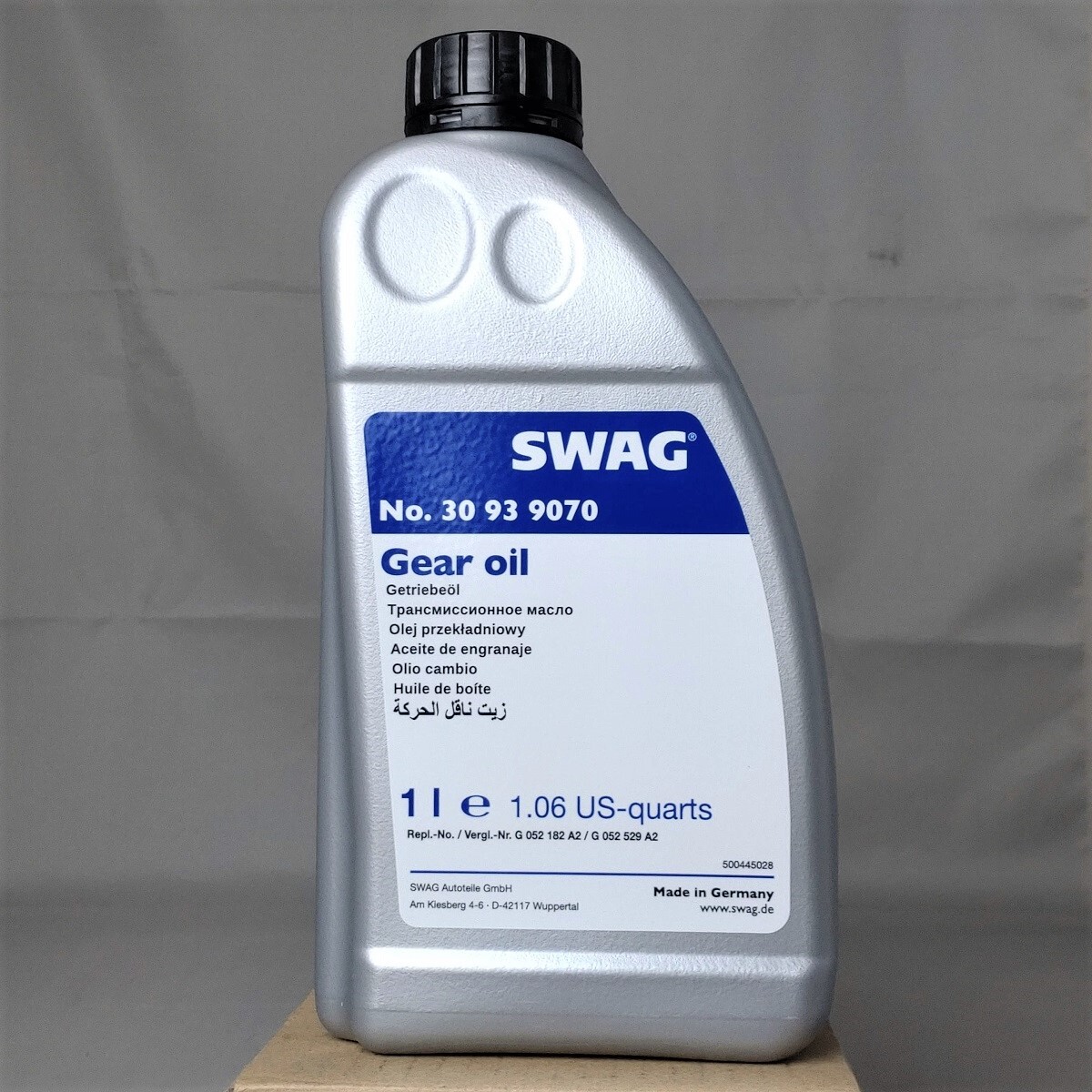 SWAGswag<DSG жидкость ( трансмиссионное масло ) 1L жидкость цвет : желтый > 30939070 VW/AUDI G052182A2 G052529A2