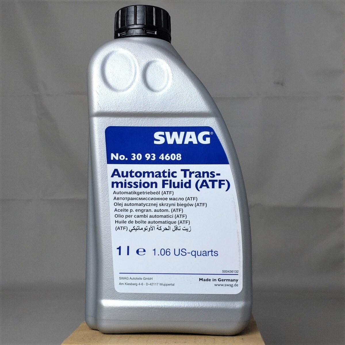 ＜訳あり品＞　SWAG スワッグ　＜ATフルード(ATF)　1L 　液色：イエロー＞　30934608　VW/AUDI　G055005A2_画像1