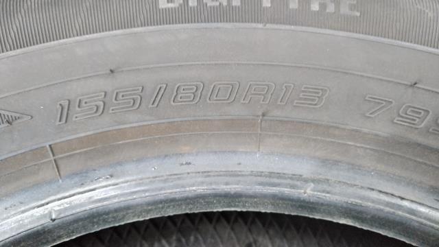 中古 ダンロップ タイヤ 155/80R13 EC202 2020.21年製_画像4