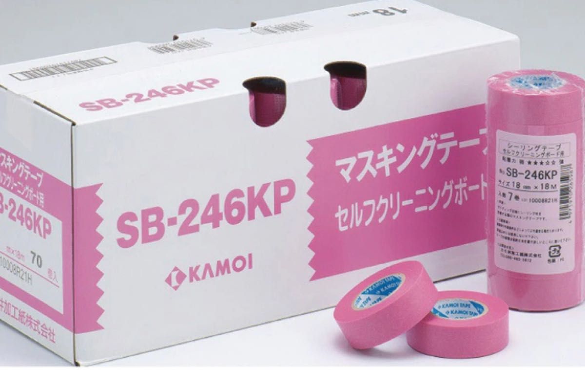 カモイ マスキングテープ No.SB-246 幅18mm（70巻入　６箱