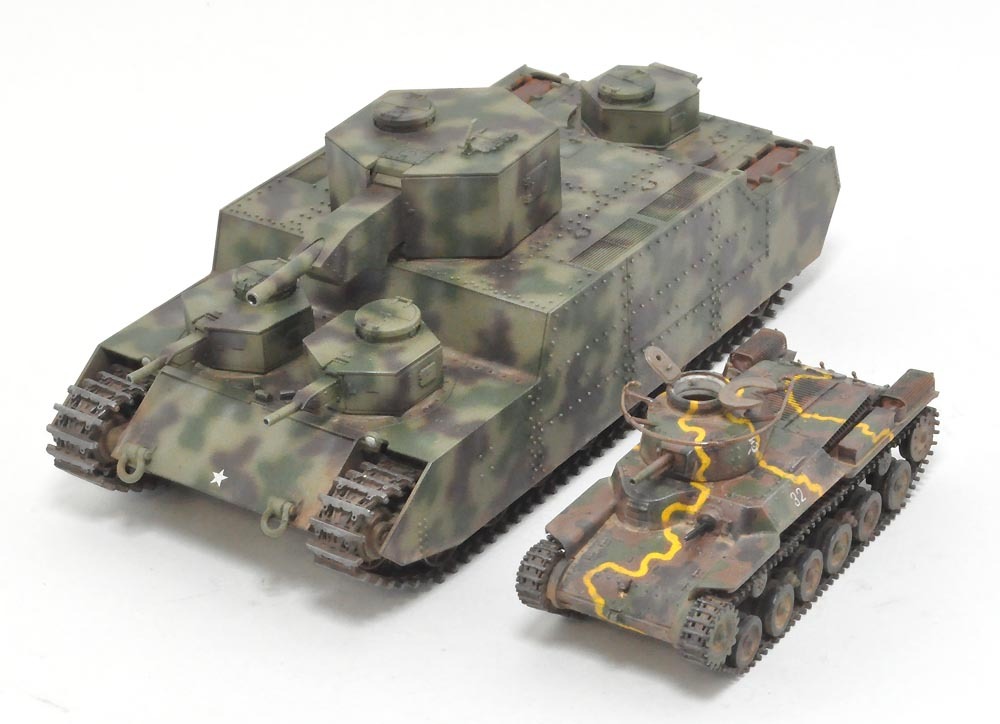 【送510円可】1/72 ファインモールド 150トン 超重戦車[オイ] 大日本帝国陸軍 多砲塔戦車 【未開封品】【FM４４】の画像6