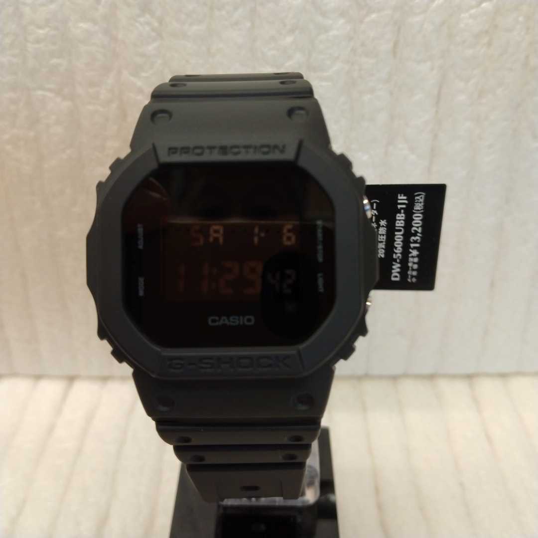 G-SHOCK 5600シリーズ ソリッドカラーズ デジタル スクエア ブラック 反転液晶 メンズ腕腕時計 DW-5600UBB-1JF 新品国内正規品タグ付き_画像6
