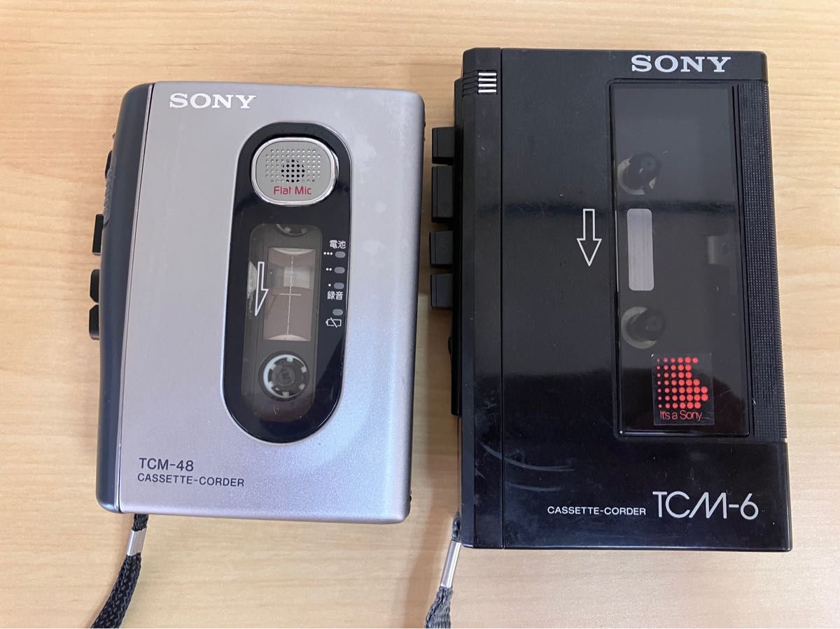 SONY TCM-48 /TCM-6 ポータブルカセットテープレコーダー　２台