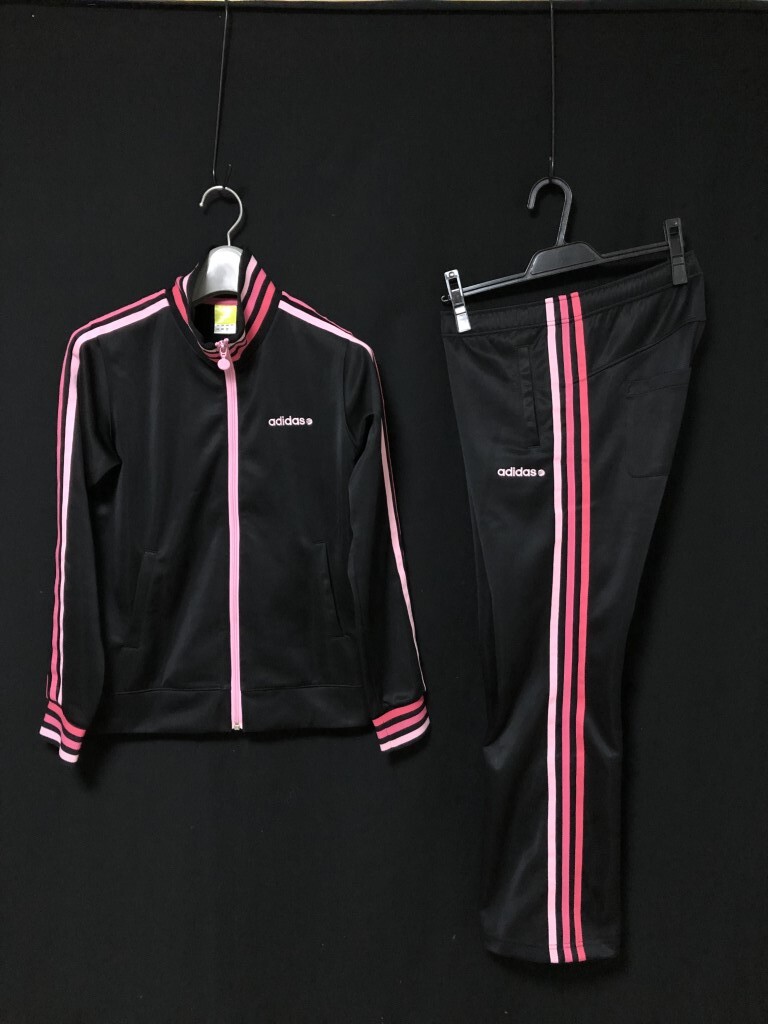 美品◆adidas アディダス ジャージ 上下セット サイズM レディースの画像1