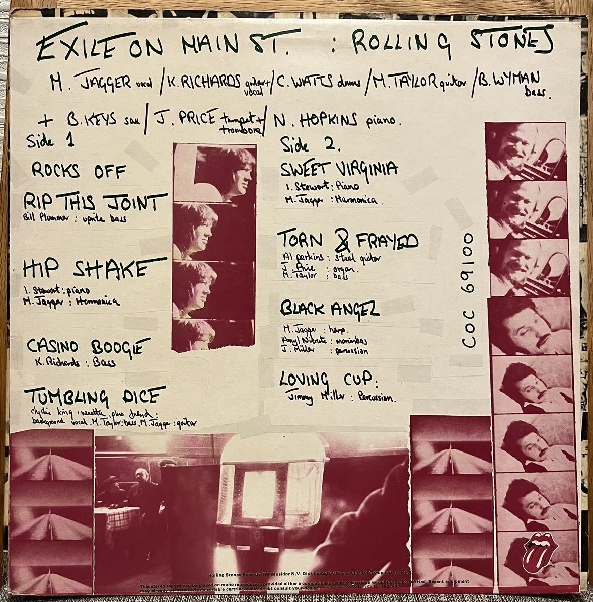 希少/美盤☆UK Orig.☆[A2/B1/C2/D2] THE ROLLING STONES/EXILE ON MAIN ST ローリング・ストーンズ /メインストリートのならず者LPレコード｜代購幫