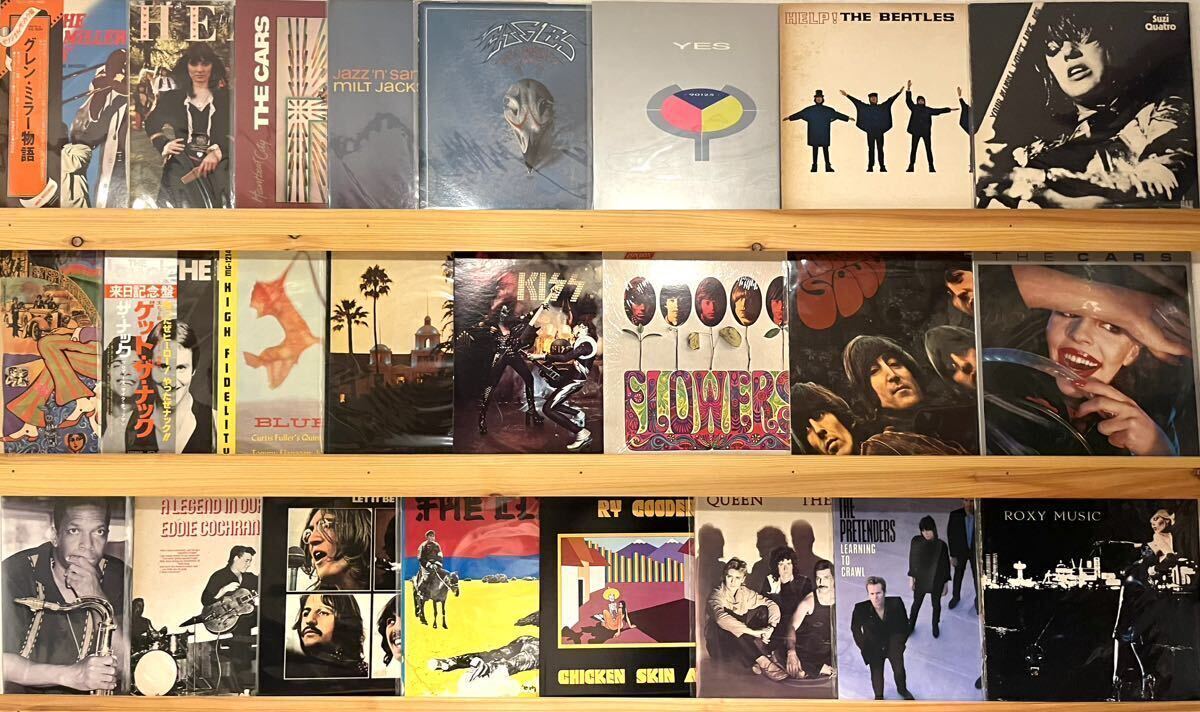 大量★洋楽ロック中心24枚まとめ☆LPレコードセット(BEATLES/KISS/EAGLES/ROLLING STONES/QUEEN/RY COODER/THE KNACK/CARS/THE CLASH/ 他)_画像1