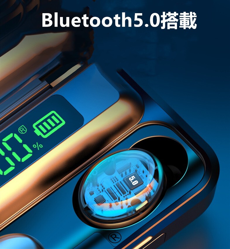 タッチ操作　最新版 IPX7完全防水　bluetooth イヤホン ブルートゥースイヤホン　ワイヤレスイヤホン 白