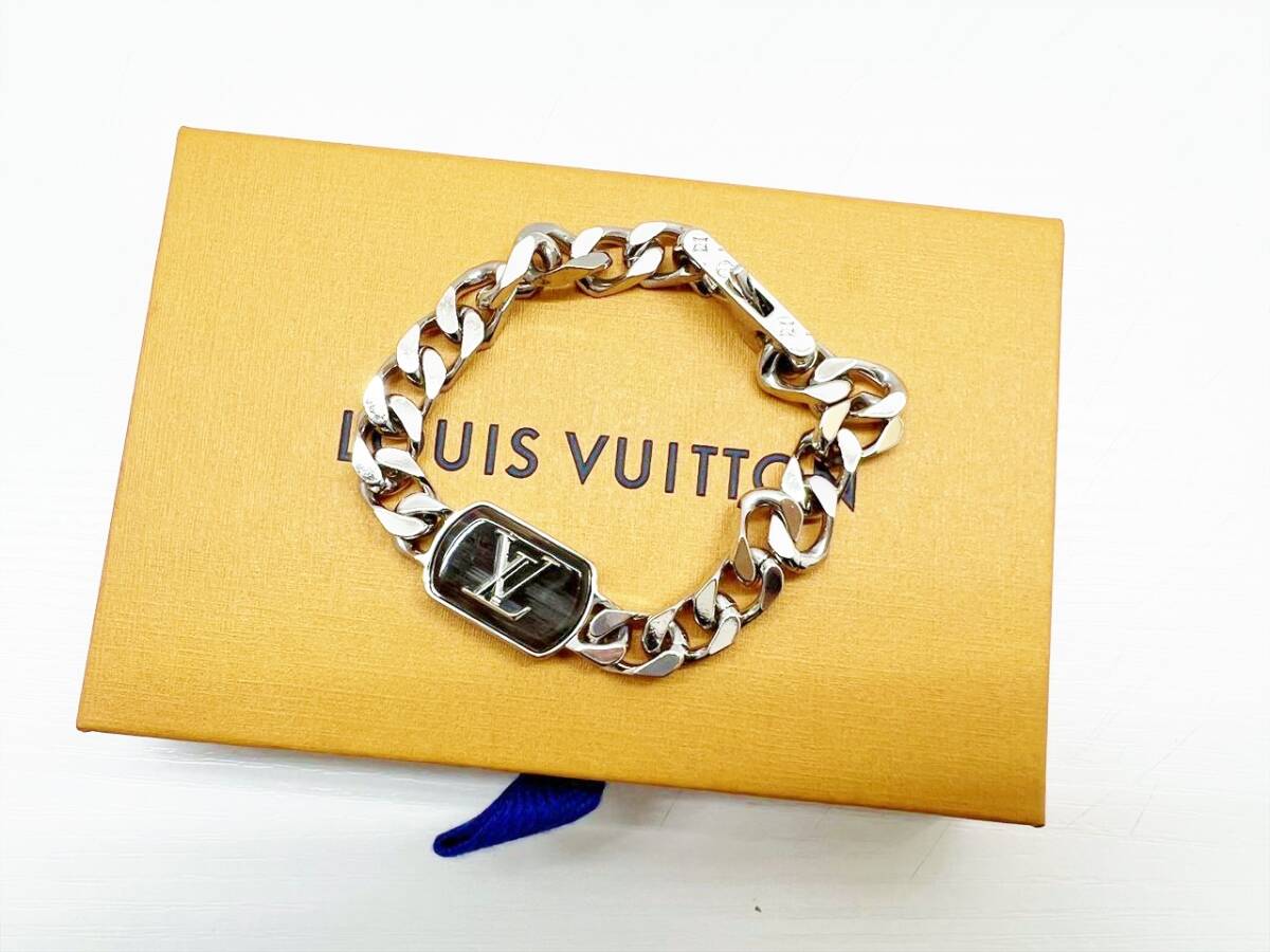 美品　Louis Vuitton　ルイヴィトン　ブレスレ　LV　シェイズメタル　 チェーン　ブレスレット　22-23　 M0088M_画像1