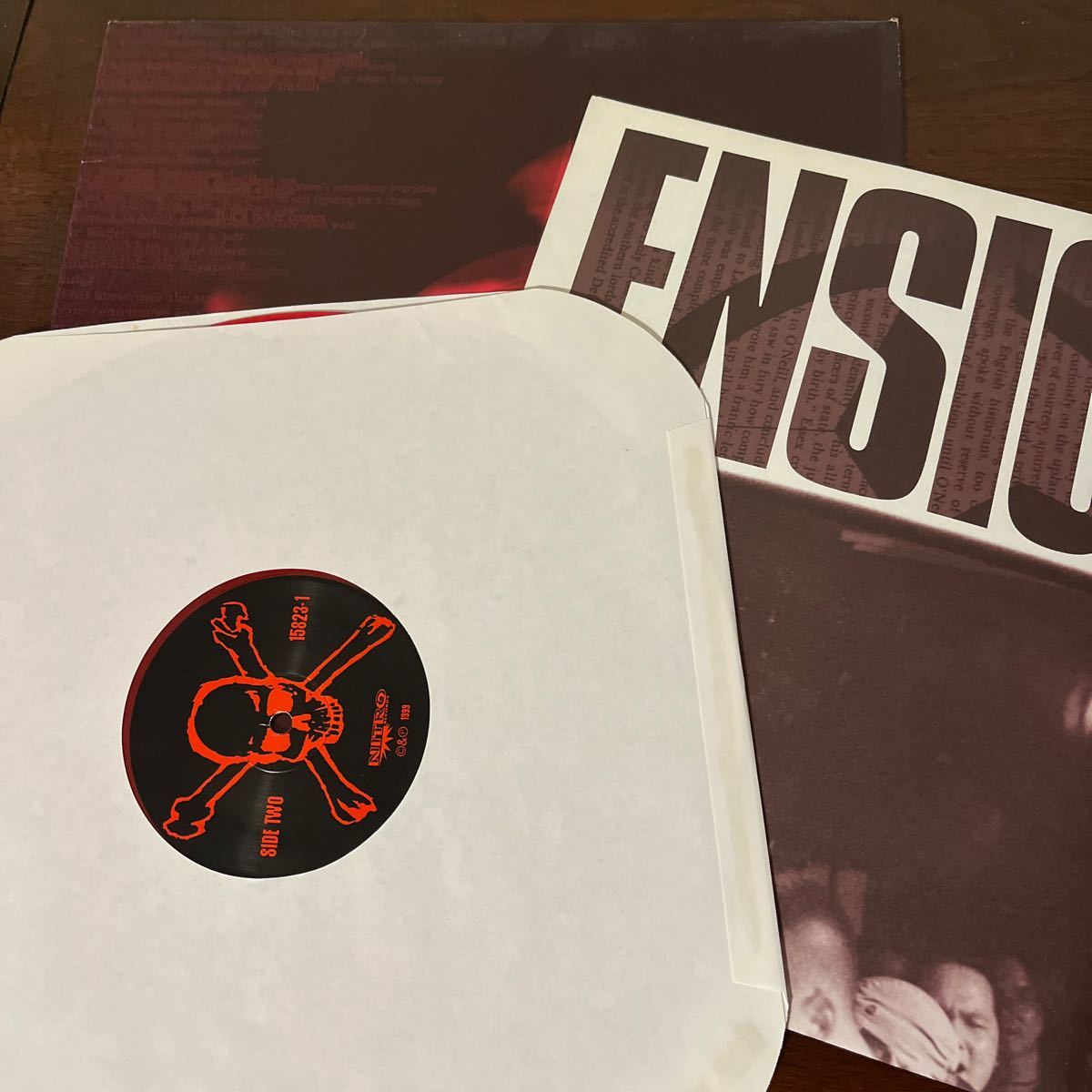 【LP】Ensign / Cast The First Stone Nitro Records 15823-1 US Orig 1999 検）Hardcore Punk Red ヴァイナル_画像3
