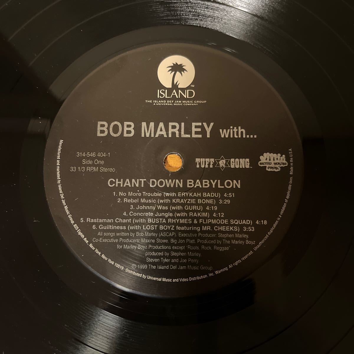 【LP】Bob Marley / Chant Down Babylon 検）Island Def Jam Music Group 1999 ORIG ボブ・マーリー&ウェイラーズ　エリカ バドゥ ROOTS_画像5