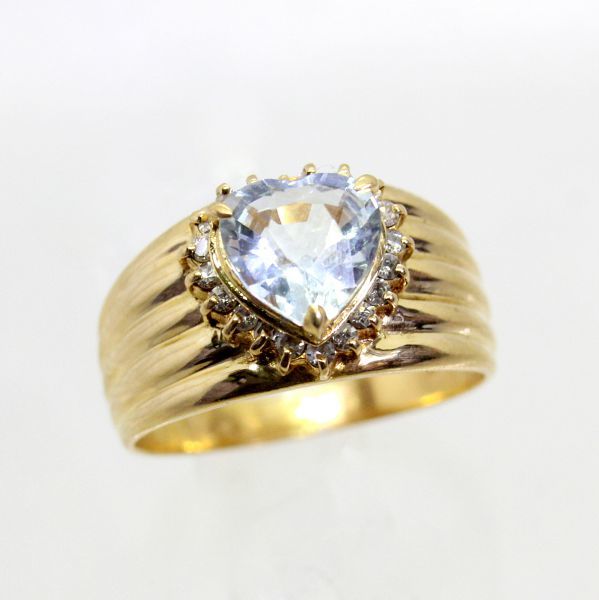 全ての ◎中古美品◎18金 アクアマリン ダイヤ 0.13ct リング 12号 アクアマリン