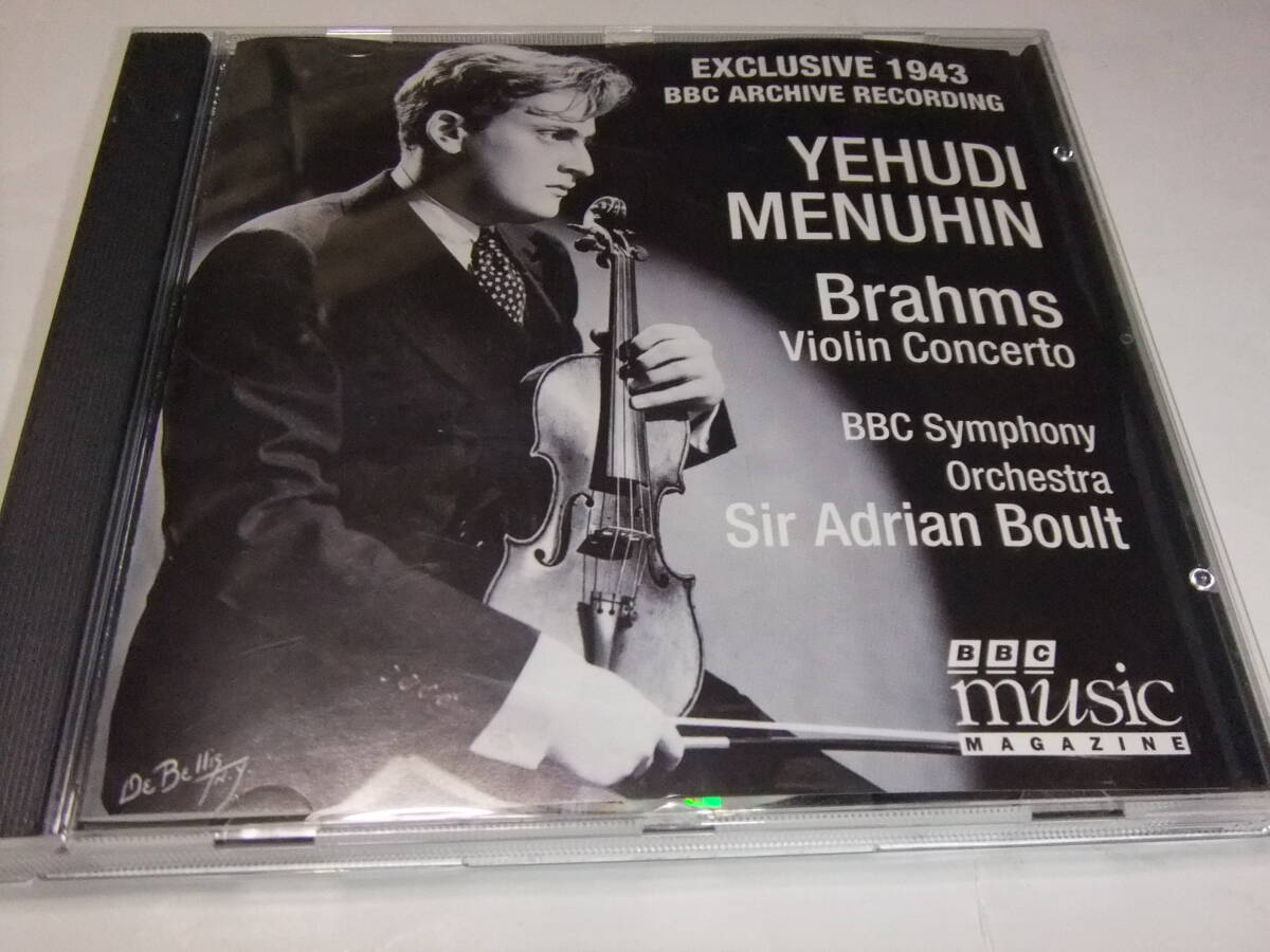 [BBC] メニューイン＆ボールト　ブラームス　ヴァイオリン協奏曲＋バッハ　プレリュード　1943年ライヴ録音_画像1