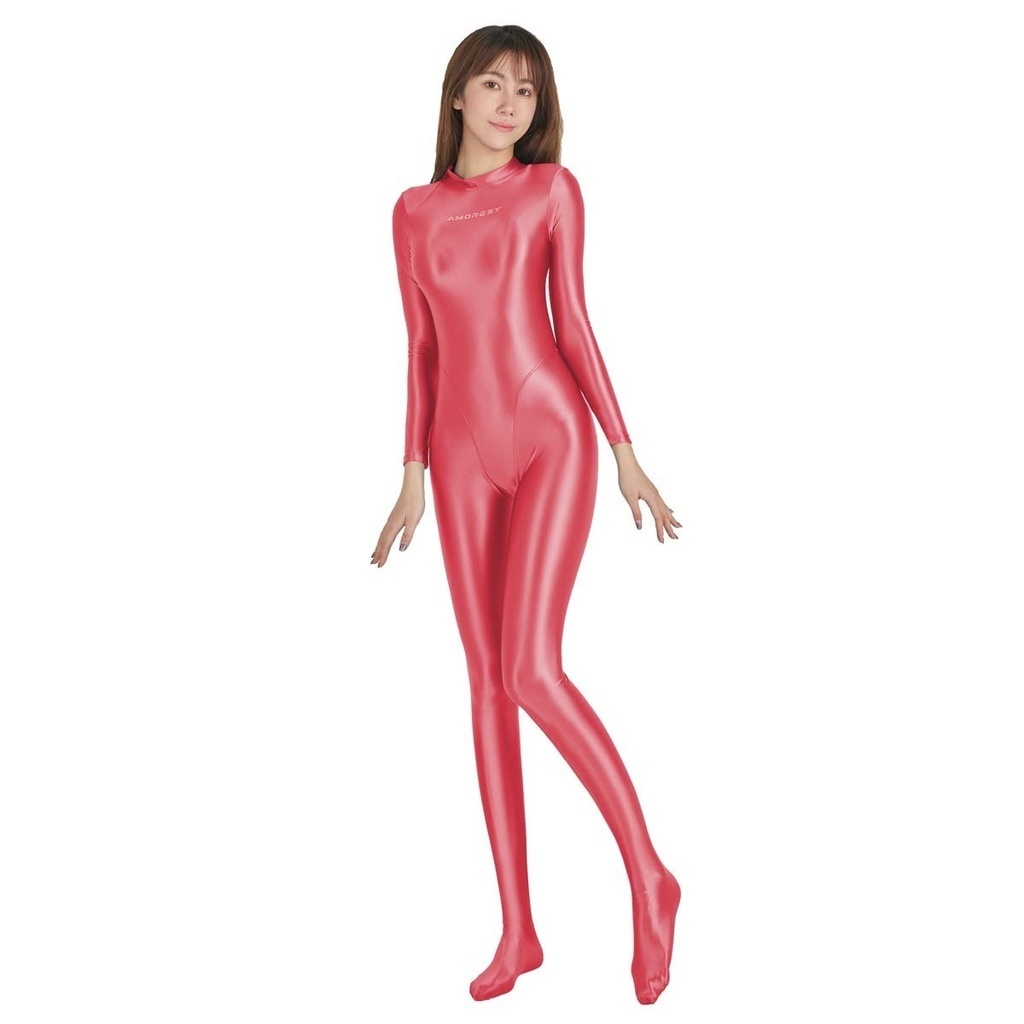 * стоимость доставки 390 иен AMORESY Leotard длинный length long arm race queen состязание Dance художественная гимнастика маскарадный костюм костюм 017(ROSE RED)XL