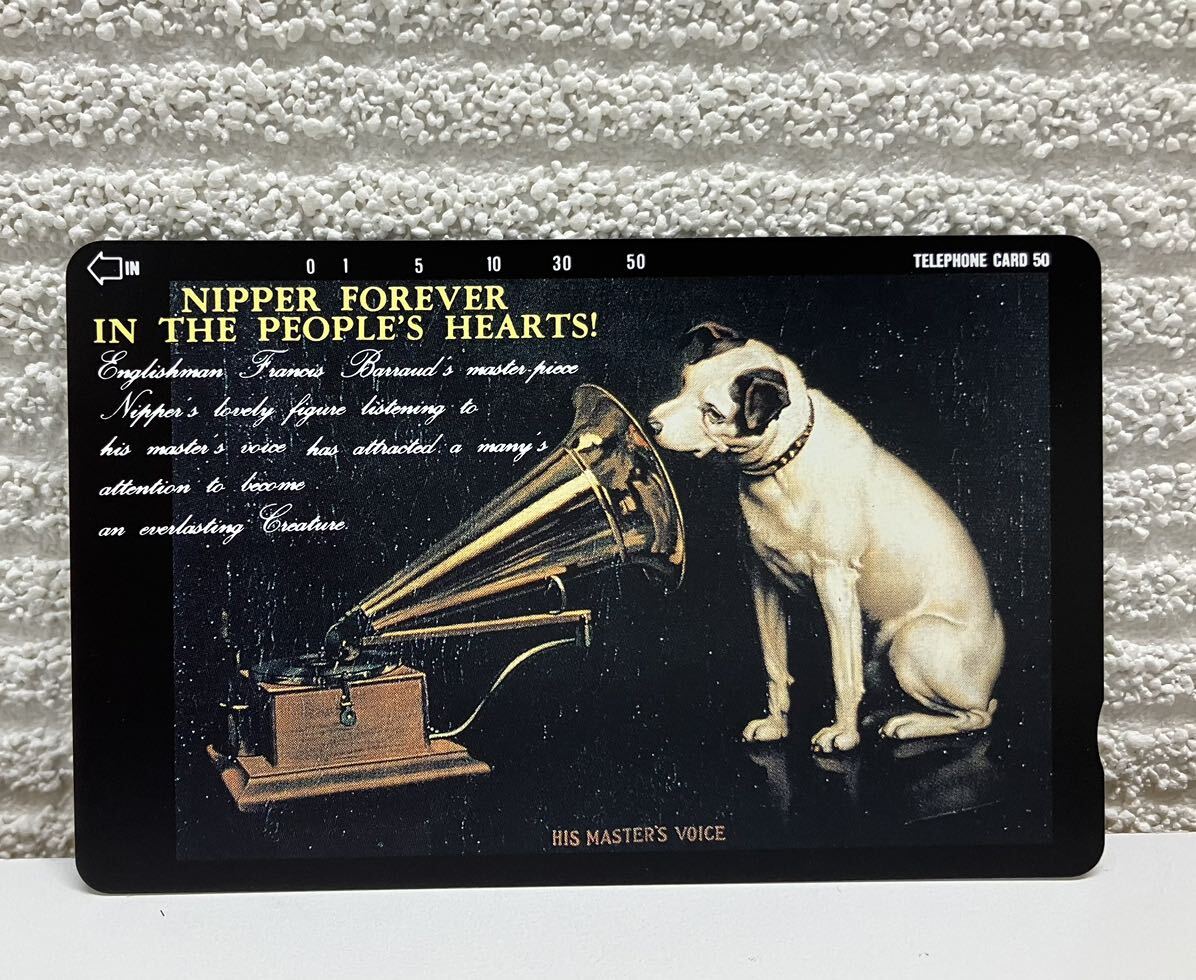 Victor JVC ホログラム、ニッパー犬の3枚セットテレホンカード ビクターテレカストックケースのおまけ付きの画像8