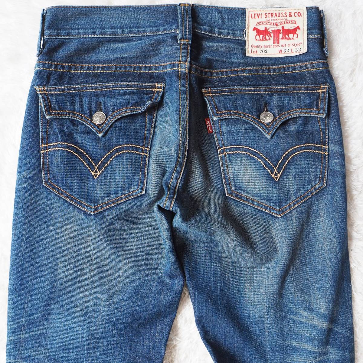 リーバイス LEVI'S 702 ジーンズ デニムパンツ フラップポケット ジップポケット USED加工 メンズ W32 ジーパン_画像6