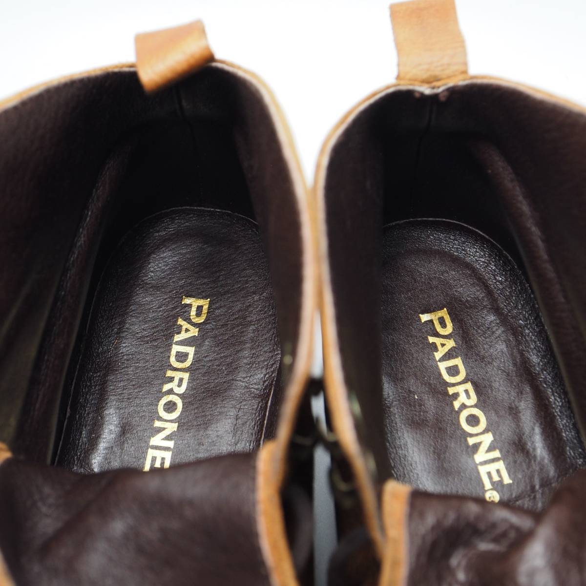 パドローネ PADRONE レザーブーツ 本革 レースアップ 茶 ブラウン 革靴 レザーソール メンズ42(27cm相当）_画像10