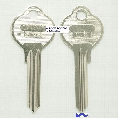 K59 ブランクキー 合鍵材料 SAAB VOLVO AMAZON1本単位の画像1