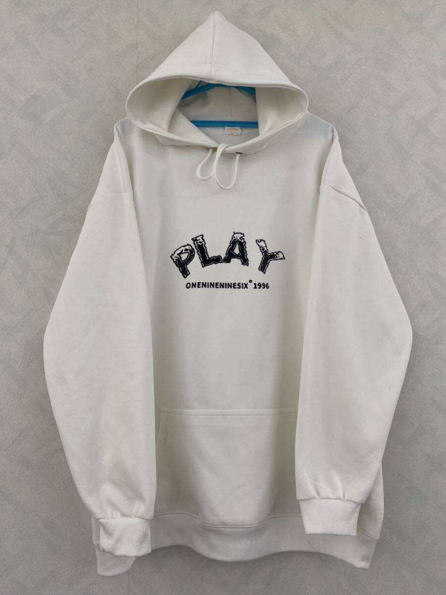 PLAY ONENINENINESIX° 1996 パーカー サイズ4XL Men's Heart Pattern Print Hoodie_画像1