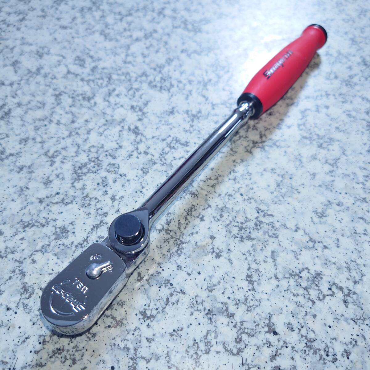 Snap-on 差込角3/8(9.5mm) コンパクトヘッド マルチポジションラチェット ソフトグリップ(Red)FHC72MPRR 新品 _画像1