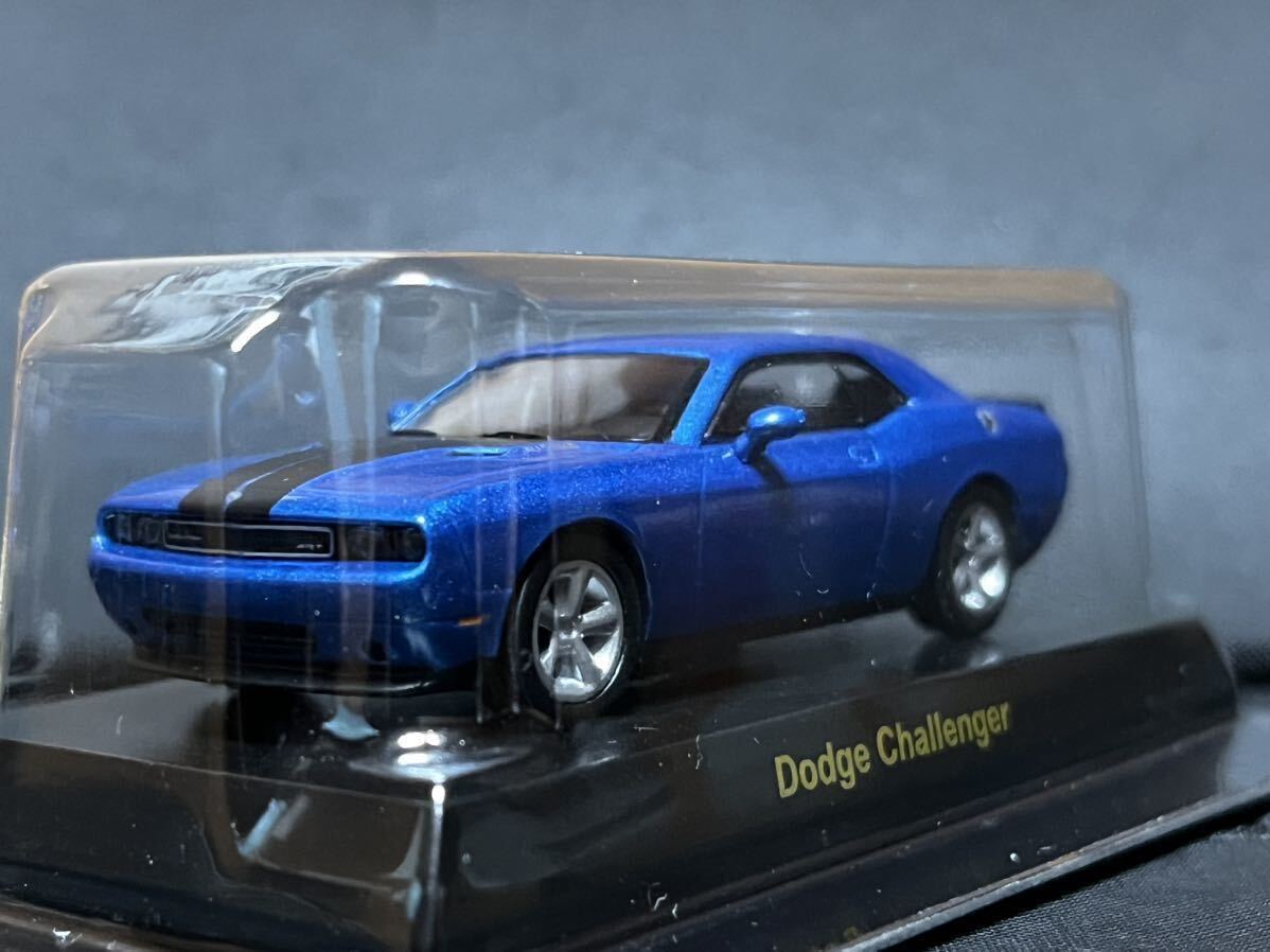 京商 1/64 USAスポーツカーミニカーコレクション2 DODGE CHALLENGER SRT8 ダッジ チャレンジャー ブルー_画像2