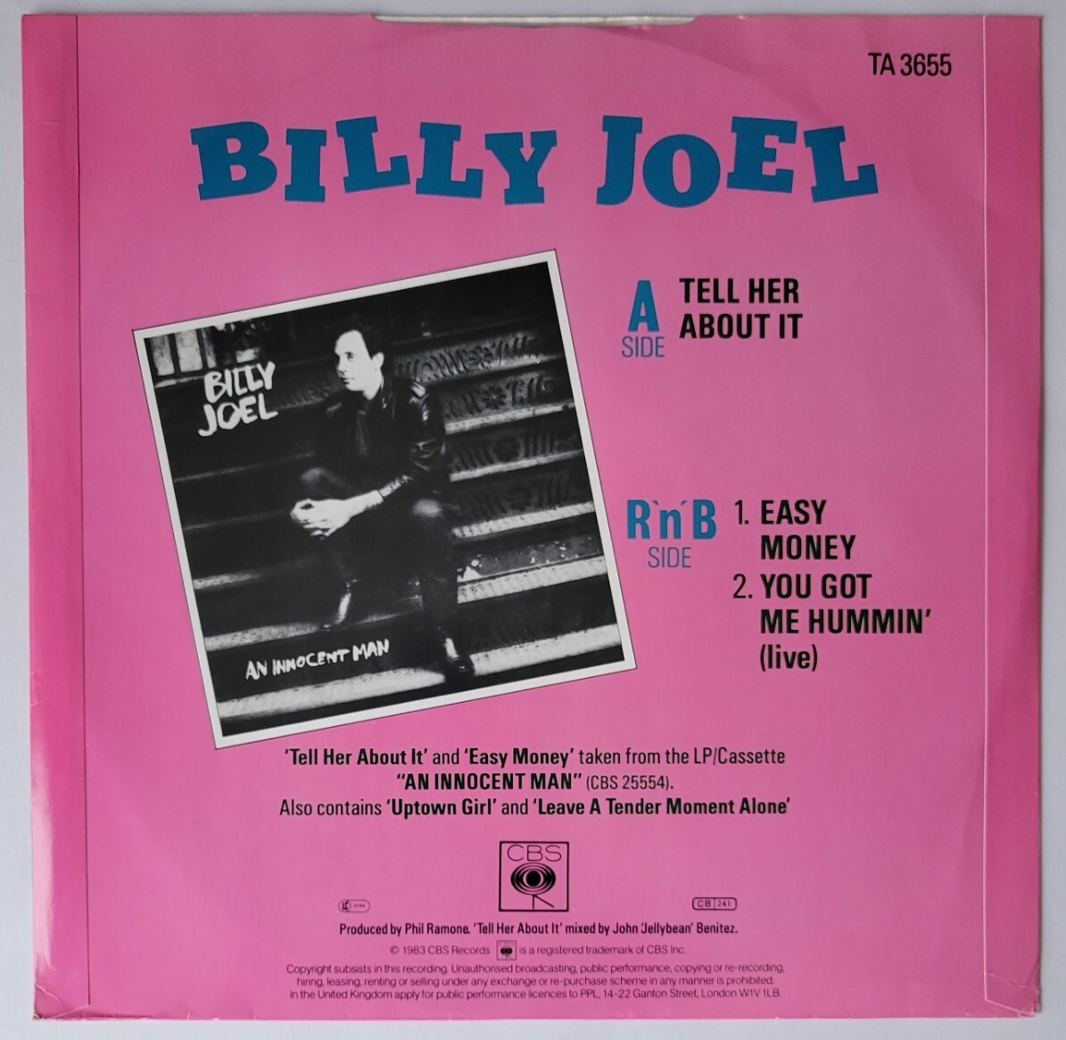 BILLY JOEL CD 12inch STAR BOX TELL HER ABOUT IT LEAVE A TENDER MOMENT ALONE ビリー・ジョエル AN INNOCENT MAN MOVING OUT BIG SHOT_画像4