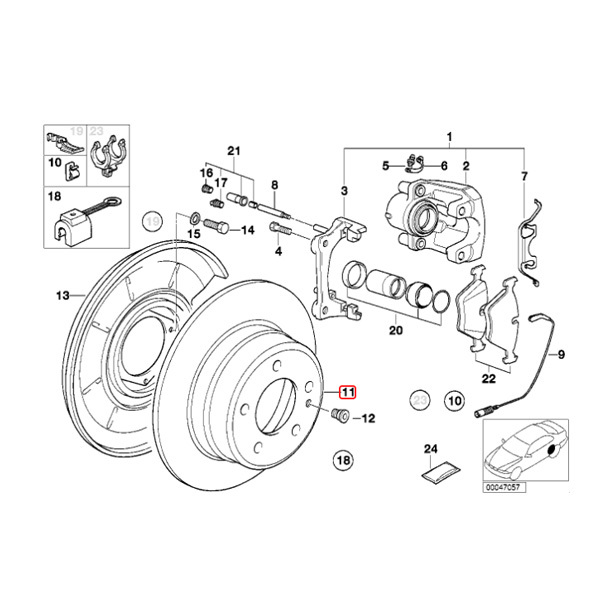 Brembo製 BMW 3シリーズ E30 318i リア/リヤ ブレーキディスク 左右セット 34211119581 34211122282 34216755407 34216755408_画像2