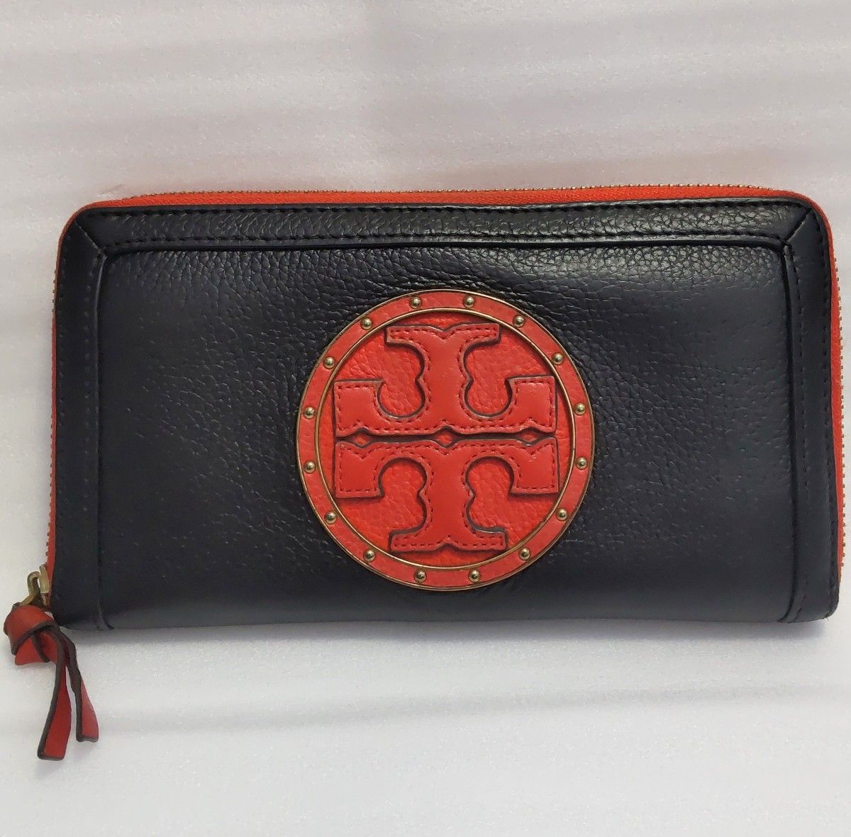 Tory Burch トリーバーチ 財布 長財布 ラウンドファスナー ブラック レッド