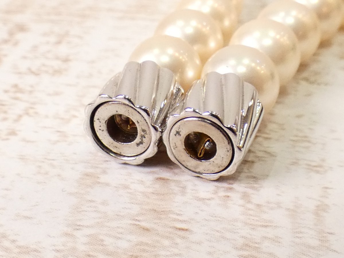 本真珠　8.4-8.5ミリ玉　４５㎝　ネックレス【L's/14万円/パールH/Sランク】a4D0_強力磁石です