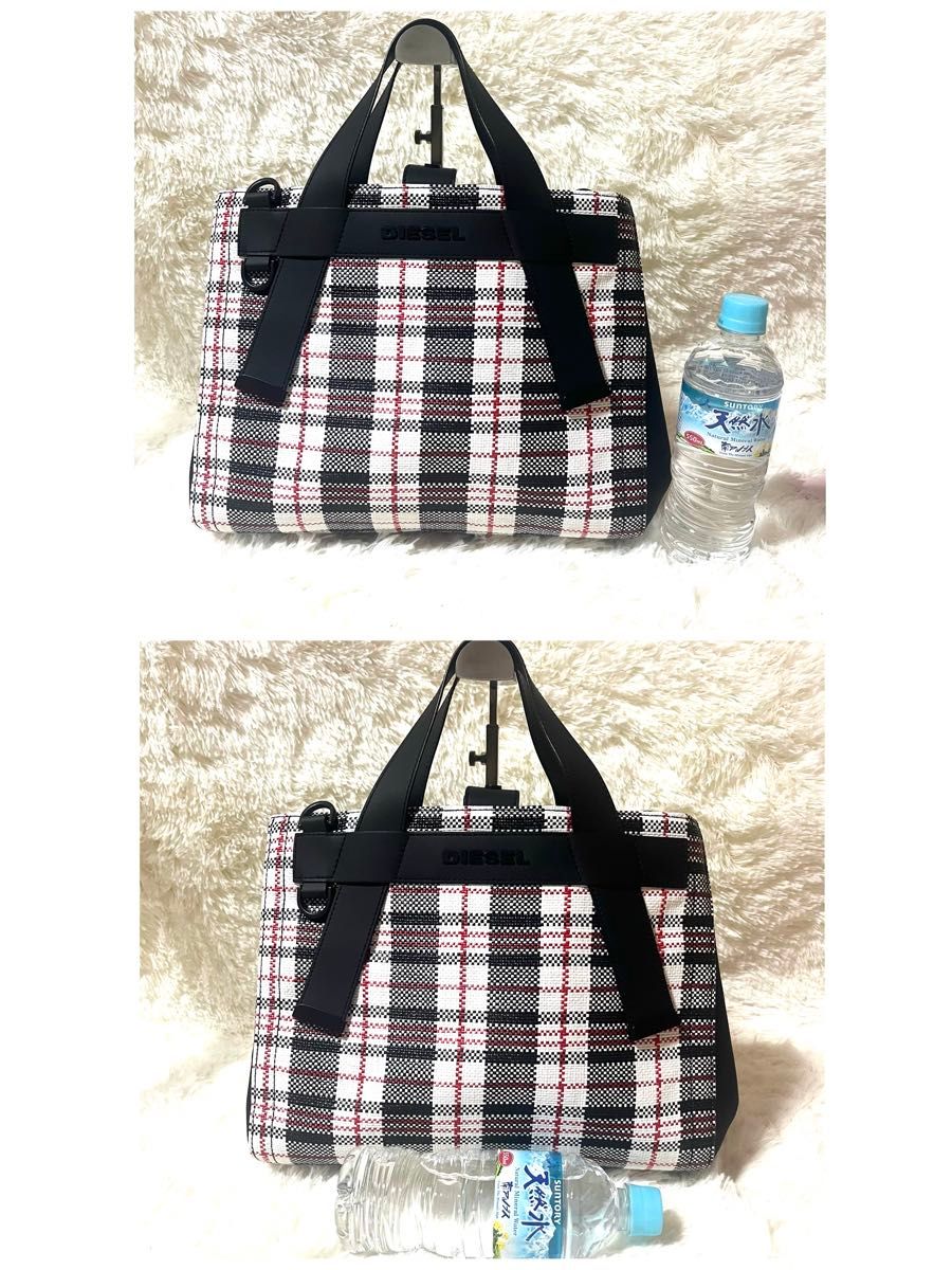 ☆新品☆ DIESEL ディーゼル 2way ショルダーバッグ　チェック柄