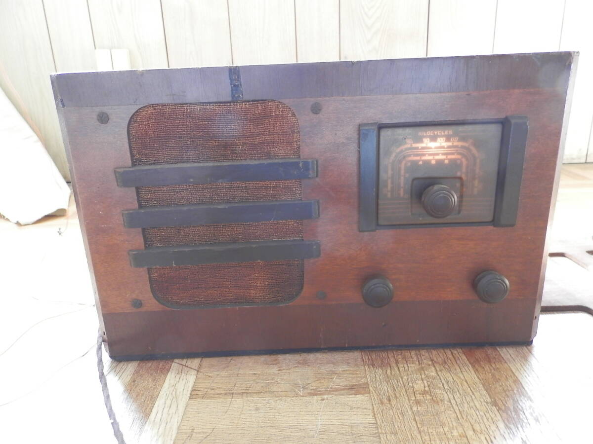 松下 ナショナル 並４ ラジオ 小型フィールド型スピーカー付き 1930-40年代 受信できましたの画像9