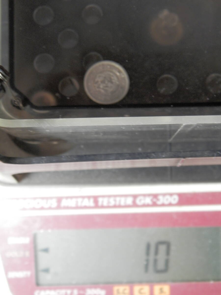  период Мейдзи 8 год 　187 5 лет  　 дракон  10 [мелкие] деньги  серебряная монета  　1 шт. 　2.66ｇ　　...10.0　8-1