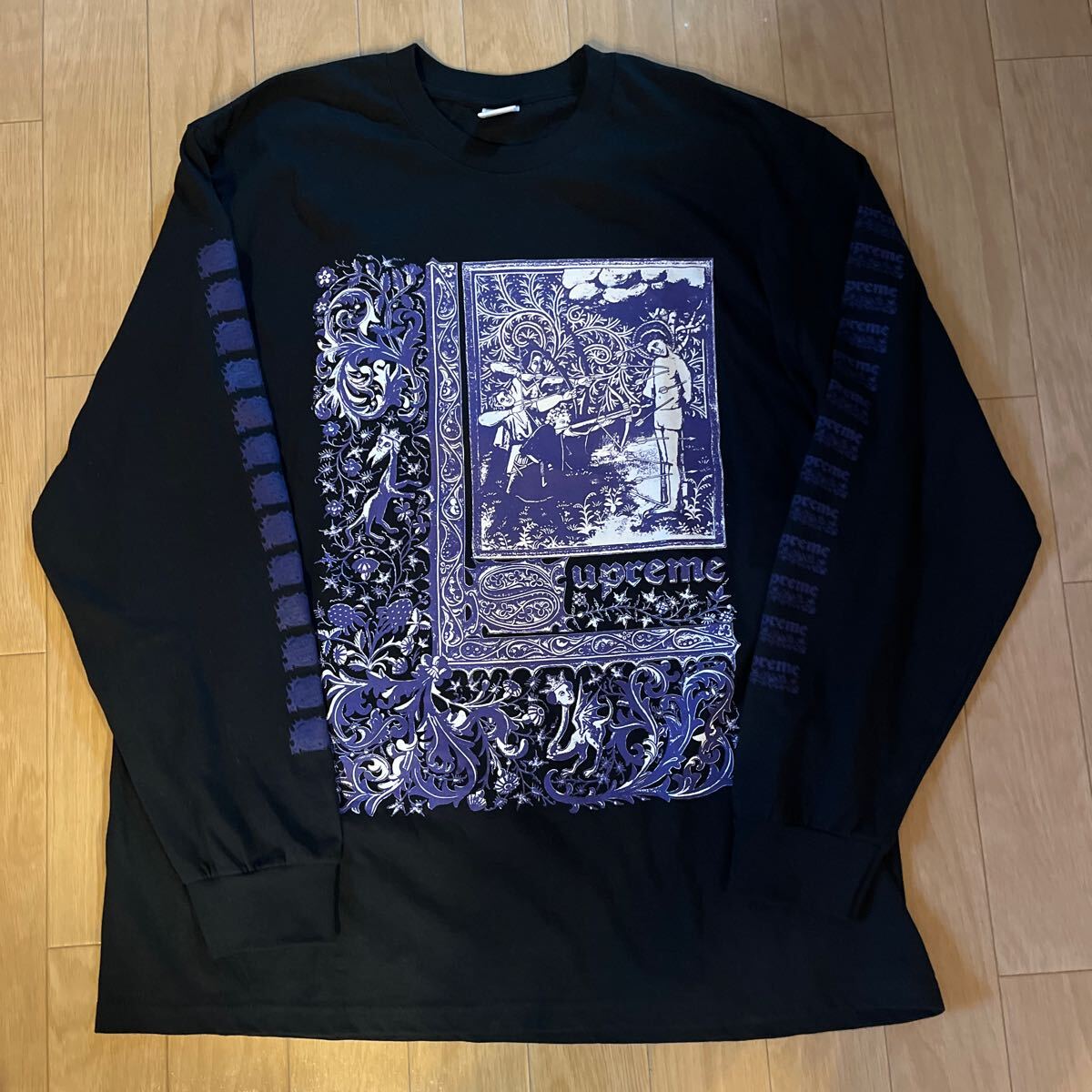 Supreme 24SS Saint Sebastian L/S Tee ロンT BLACK XL_画像1