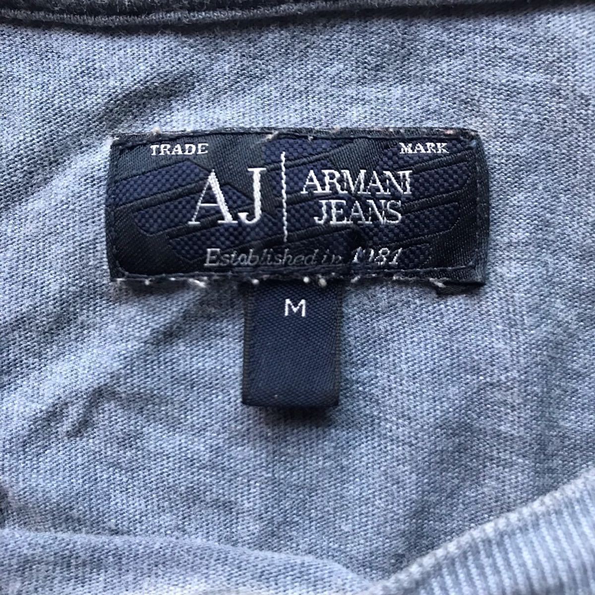 アルマーニジーンズ 世界地図 半袖Tシャツ プリントTシャツ ARMANI JEANS ブルー M_画像4