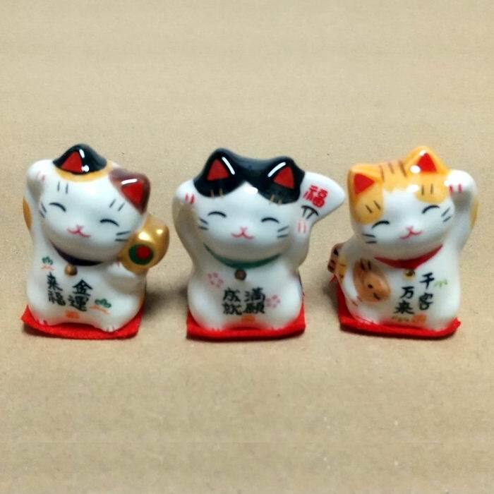 招き猫 千客万来 高さ：約3.5cm 雑貨 置き物 [ 新品 ]の画像2