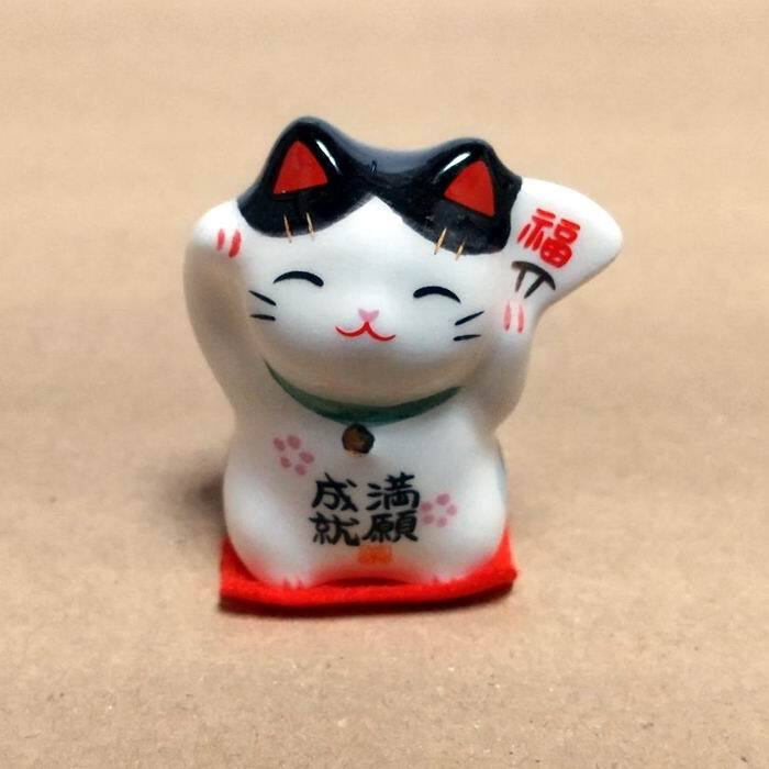 招き猫 満願成就 高さ：約3.5cm 雑貨 置き物 [ 新品 ]の画像1