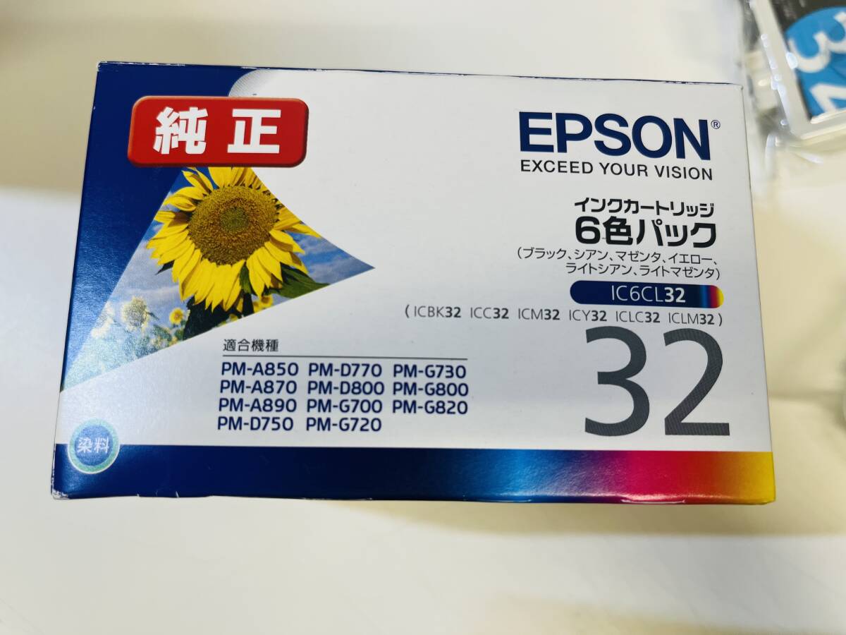 ★EPSON/エプソン 純正 インク IC6L32 6色(ブラック欠品） ※推奨使用期限切れ_画像3