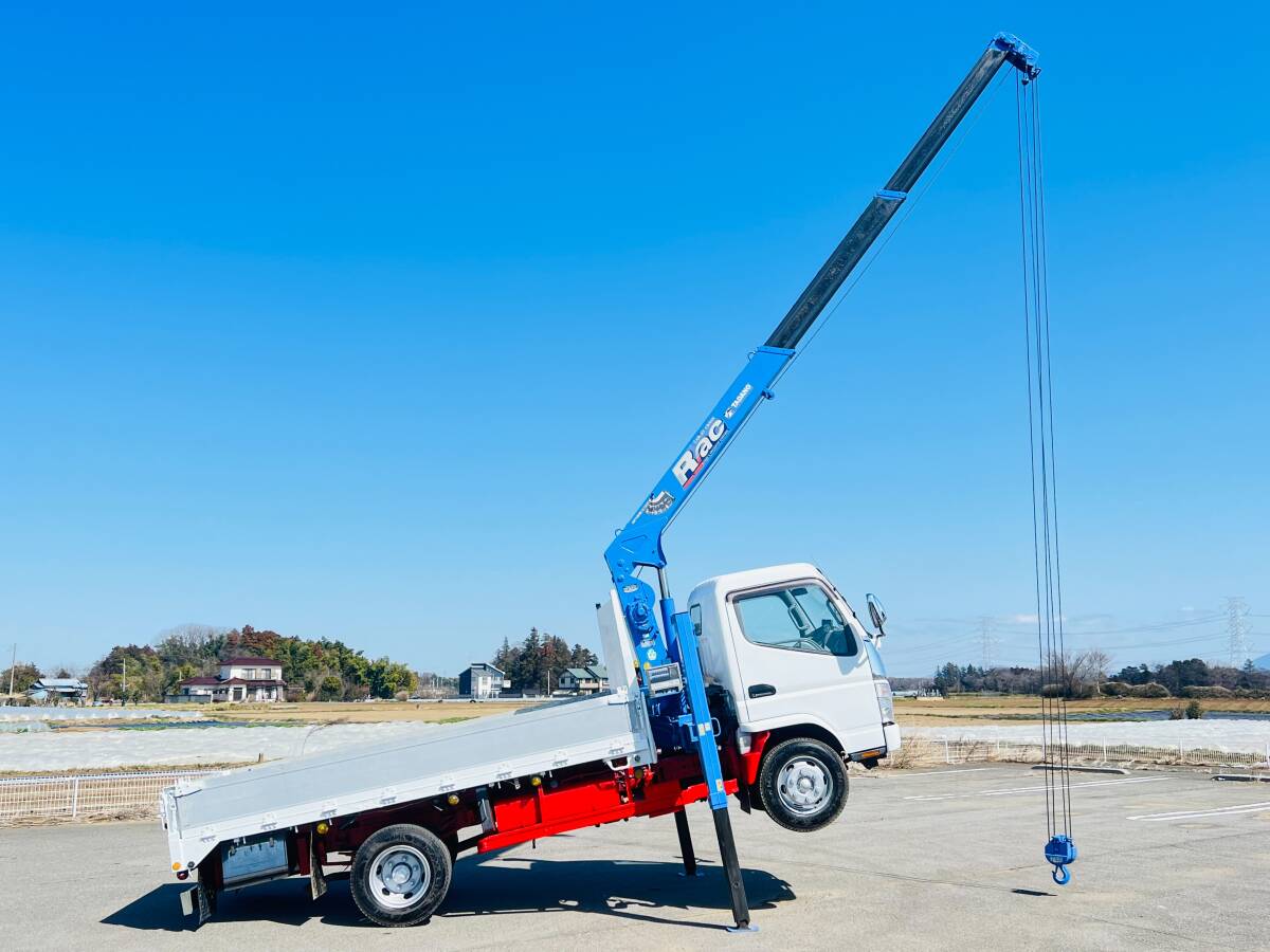 19 year Mitsubishi kiyanta- long jack aluminium block common body 3 steps hook in 2.63 tTon hanging crane original radio controller attaching 3500kg6MT carrier iron plate 